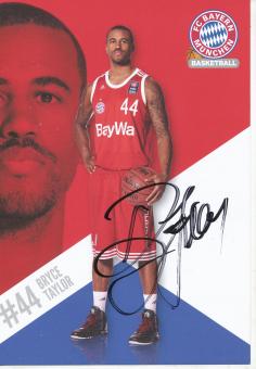 Bryce Taylor  FC Bayern München  Basketball  Fußball Autogrammkarte original signiert 
