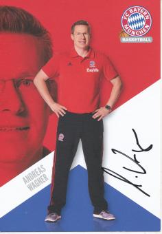Andreas Wagner  FC Bayern München  Basketball  Fußball Autogrammkarte original signiert 