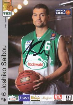 Joshiko Saibou  TBB Trier  Basketball  Fußball Autogrammkarte original signiert 