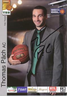 Thomas Päch  TBB Trier  Basketball  Fußball Autogrammkarte original signiert 