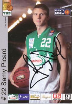 Samy Picard  TBB Trier  Basketball  Fußball Autogrammkarte original signiert 