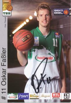 Oskar Faßler  TBB Trier  Basketball  Fußball Autogrammkarte original signiert 