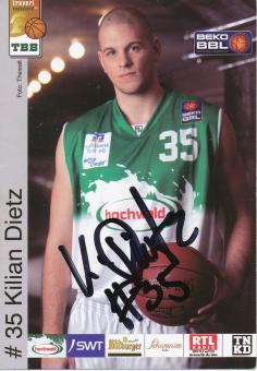Kilian Dietz  TBB Trier  Basketball  Fußball Autogrammkarte original signiert 