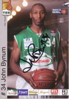John Bynum  TBB Trier  Basketball  Fußball Autogrammkarte original signiert 
