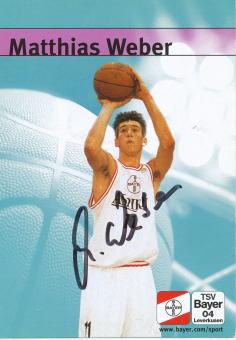 Matthias Weber  TSV Bayer 04 Leverkusen  Basketball  Fußball Autogrammkarte original signiert 