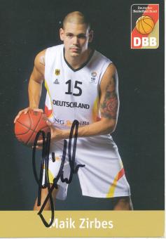 Maik Zirbes  DBB  Basketball  Fußball Autogrammkarte original signiert 