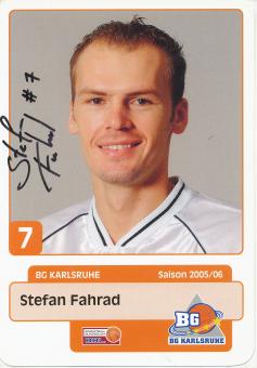 Stefan Fahrad  BG Karlsruhe  Basketball  Fußball Autogrammkarte original signiert 