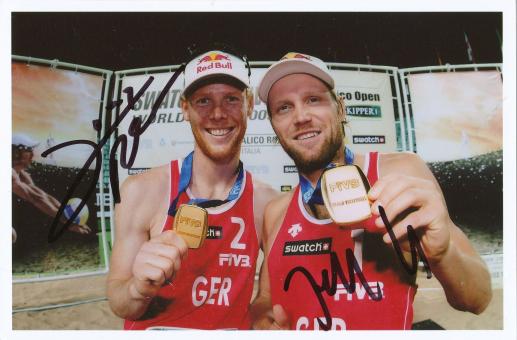 Julius Brink & Jonas Reckermann  Beach Volleyball  Autogramm Foto original signiert 