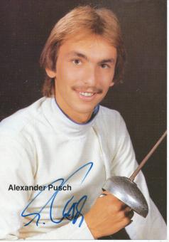 Alexander Pusch   Fechten   Autogrammkarte  original signiert 