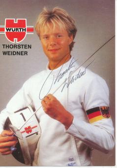 Thorsten Weidner   Fechten   Autogrammkarte  original signiert 