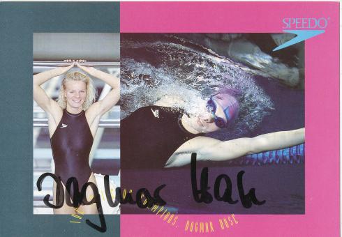 Dagmar Hase  Schwimmen  Autogrammkarte  original signiert 