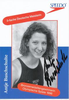 Antje Buschulte  Schwimmen  Autogrammkarte  original signiert 
