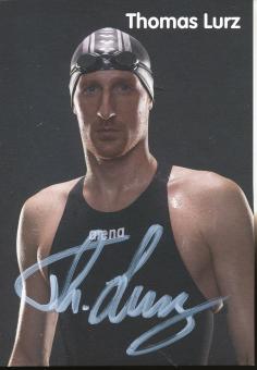 Thomas Lurz  Schwimmen  Autogrammkarte  original signiert 