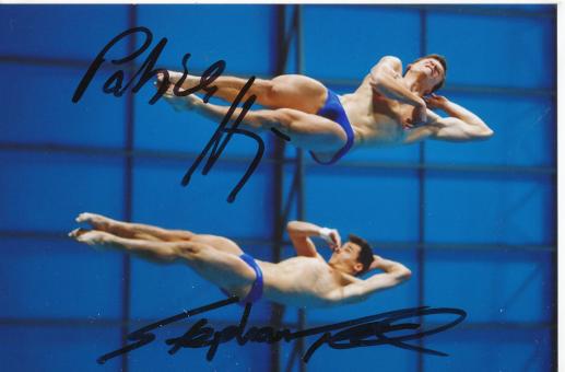 Stephan Feck & Patrick Hausding  Turmspringen  Autogramm Foto original signiert 