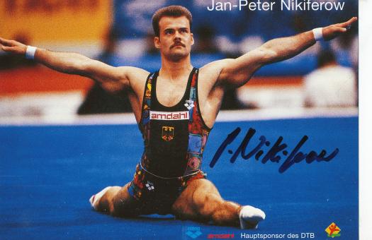 Jan Peter Nikiferow  Turnen  Autogrammkarte  original signiert 