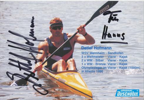 Detlef Hofmann  Rudern  Autogrammkarte original signiert 