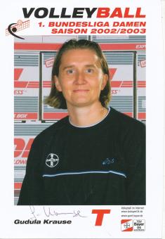 Gundula Krause  Bayer 04 Leverkusen  Frauen  Volleyball  Autogrammkarte  original signiert 