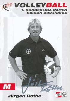Jürgen Rothe  Bayer 04 Leverkusen  Frauen  Volleyball  Autogrammkarte  original signiert 