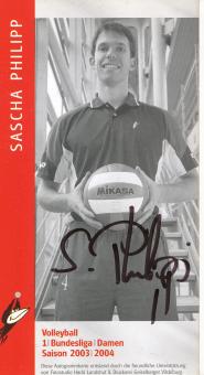 Sascha Philipp  Rote Raben Vilsbiburg  Volleyball  Autogrammkarte  original signiert 