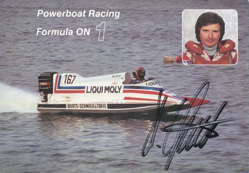 Hermann Gruber  Speed Powerboat  Autogrammkarte  original signiert 
