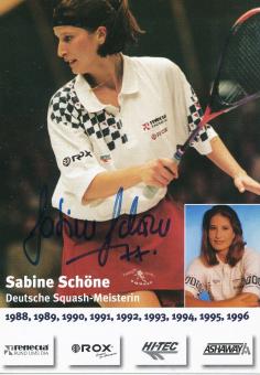 Sabine Schöne  Squash  Autogrammkarte  original signiert 