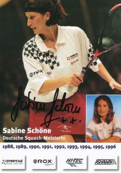 Sabine Schöne  Squash  Autogrammkarte  original signiert 