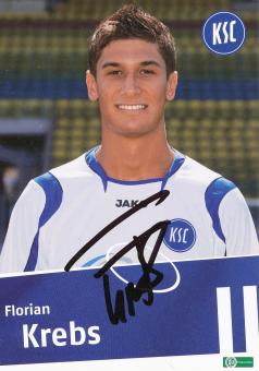 Florian Krebs   Karlsruher SC II  Fußball Autogrammkarte original signiert 
