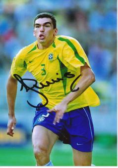 Lucio  Brasilien  Weltmeister WM 2002  Fußball Autogramm Foto original signiert 