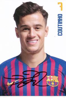 Philippe Coutinho  FC Barcelona  Fußball Autogrammkarte  original signiert 