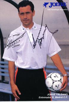 Jorge Valdano  Real Madrid  Fußball Autogrammkarte  original signiert 