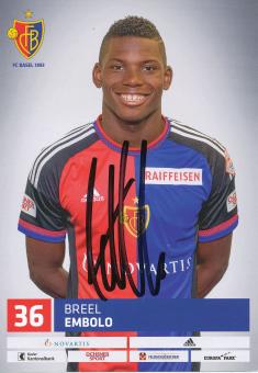 Breel Embolo  FC Basel  Fußball Autogrammkarte  original signiert 