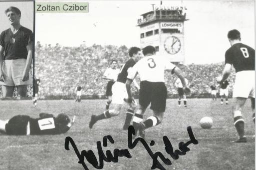 Zoltan Czibor  † 1997  Ungarn  WM 1954  Fußball Autogramm Foto original signiert 