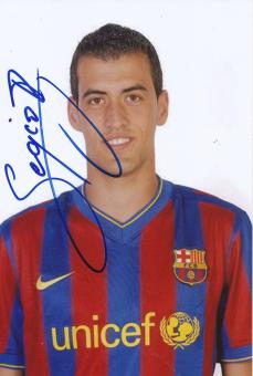 Sergio Busquets  FC Barcelona   Fußball Autogramm Foto original signiert 