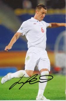 John Terry  England Fußball Autogramm Foto original signiert 