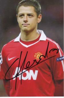 Javier Hernandez  Manchester United  Fußball Autogramm Foto original signiert 