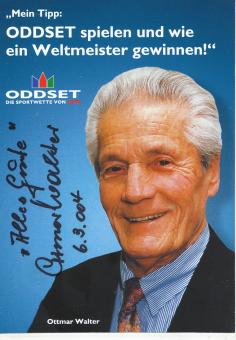 Ottmar Walter † 2013  DFB Weltmeister WM 1954  Fußball Autogrammkarte  original signiert 