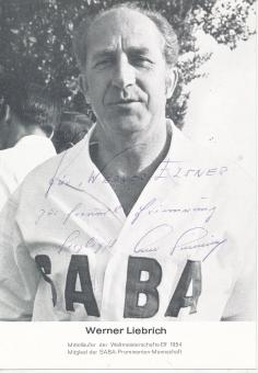 Werner Liebrich † 1995 DFB Weltmeister WM 1954  Fußball Autogrammkarte  original signiert 