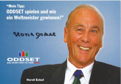 Horst Eckel † 2021   DFB Weltmeister WM 1954  Fußball Autogrammkarte  original signiert 