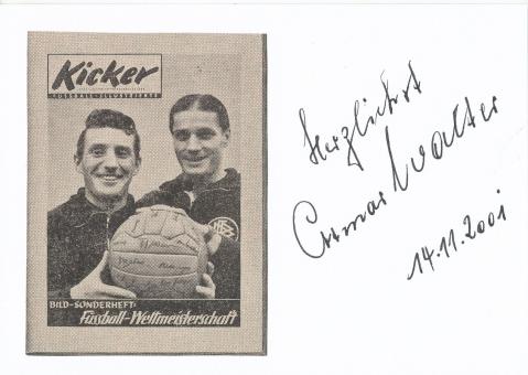 Ottmar Walter † 2013  DFB Weltmeister  WM 1954   Fußball Autogramm Karte  original signiert 
