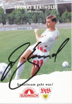 Thomas Berthold  1995/1996  VFB Stuttgart  Fußball Autogrammkarte original signiert 