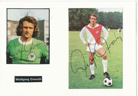 2  x  Wolfgang Overath  DFB Weltmeister WM 1974  Fußball Autogramm Karte  original signiert 