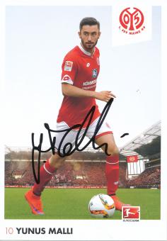 Yunus Malli  2015/2016  FSV Mainz 05  Fußball  Autogrammkarte original signiert 