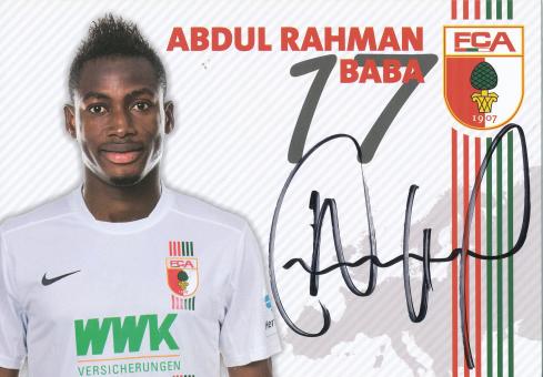 Abdul Rahman Baba  2015/2016  FC Augsburg  Fußball  Autogrammkarte original signiert 
