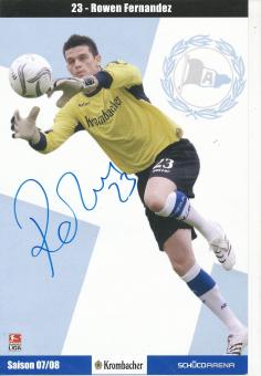 Rowen Fernandez  2007/2008  Arminia Bielefeld  Fußball  Autogrammkarte original signiert 