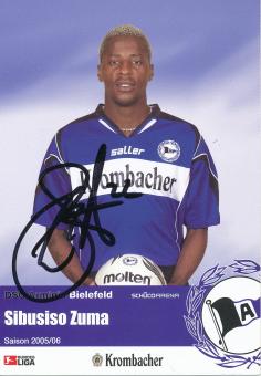 Sibusiso Zuma  2005/2006  Arminia Bielefeld  Fußball  Autogrammkarte original signiert 