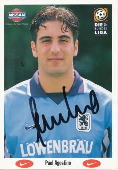 Paul Agostino  1997/1998  1860 München  Fußball  Autogrammkarte original signiert 