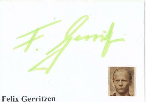 Felix Gerritzen † 2007   DFB Fußball Autogramm Karte  original signiert 