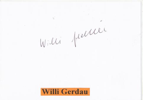 Willi Gerdau † 2011   DFB  Fußball Autogramm Karte  original signiert 