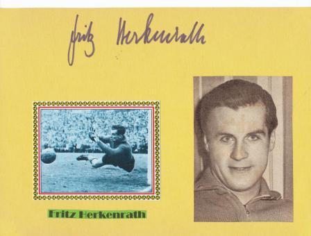 Fritz Herkenrath † 2016   DFB   Fußball Autogramm Karte  original signiert 