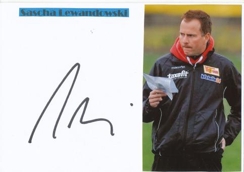 Sascha Lewandowski † 2016 Fußball Trainer  Autogramm Karte  original signiert 